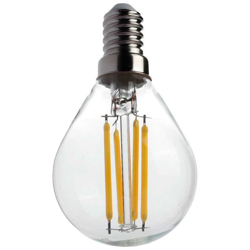 لامپ فیلامنتی حبابی 4 وات G45 پایه E14 کد 1