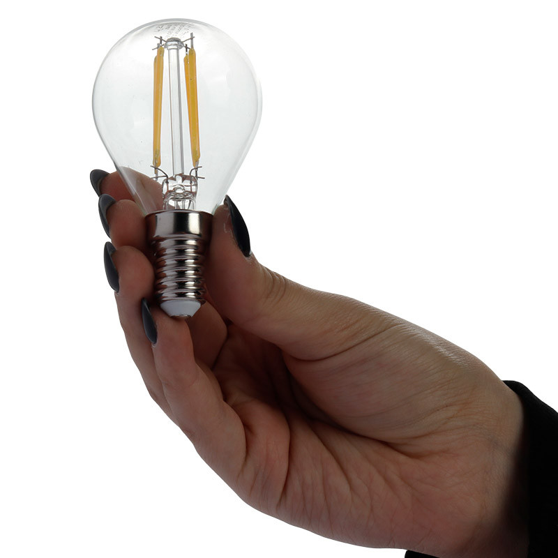 لامپ فیلامنتی حبابی 4 وات G45 پایه E14 کد 1