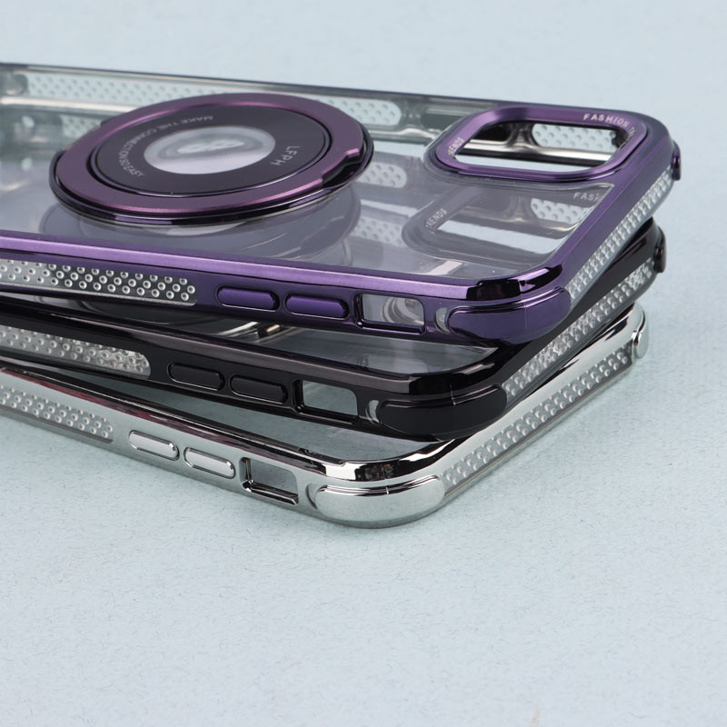 قاب PC شفاف Fashion Trends استند شو + محافظ لنز رینگی iPhone 11