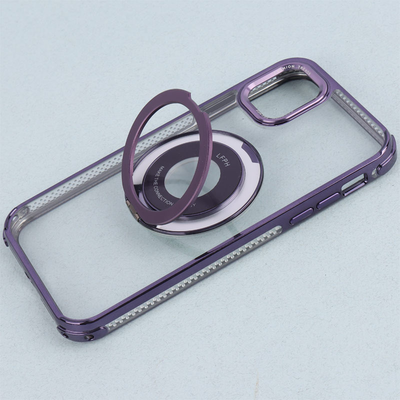 قاب PC شفاف Fashion Trends استند شو + محافظ لنز رینگی iPhone 11