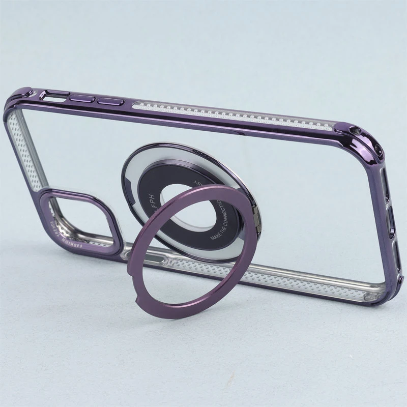 قاب PC شفاف Fashion Trends استند شو + محافظ لنز رینگی iPhone 11