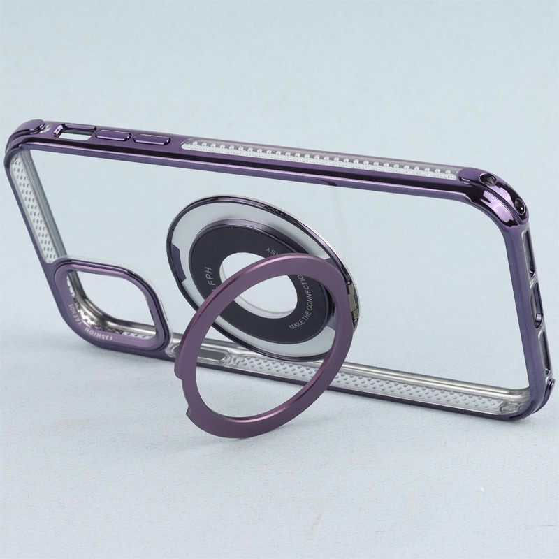 قاب PC شفاف Fashion Trends استند شو + محافظ لنز رینگی iPhone 11