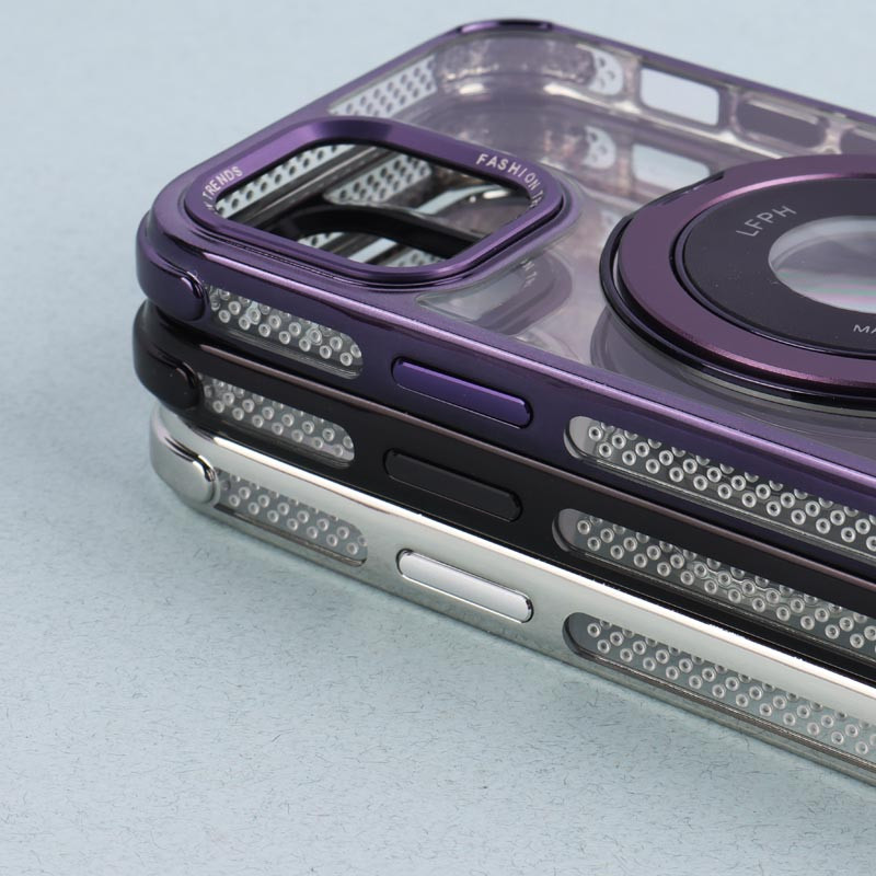 قاب PC شفاف Fashion Trends استند شو + محافظ لنز رینگی iPhone 12 Pro