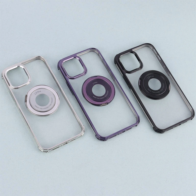 قاب PC شفاف Fashion Trends استند شو + محافظ لنز رینگی iPhone 12 Pro Max