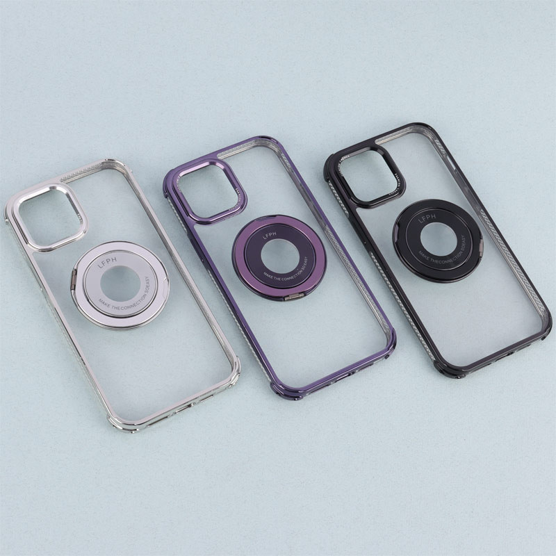 قاب PC شفاف Fashion Trends استند شو + محافظ لنز رینگی iPhone 12 Pro Max