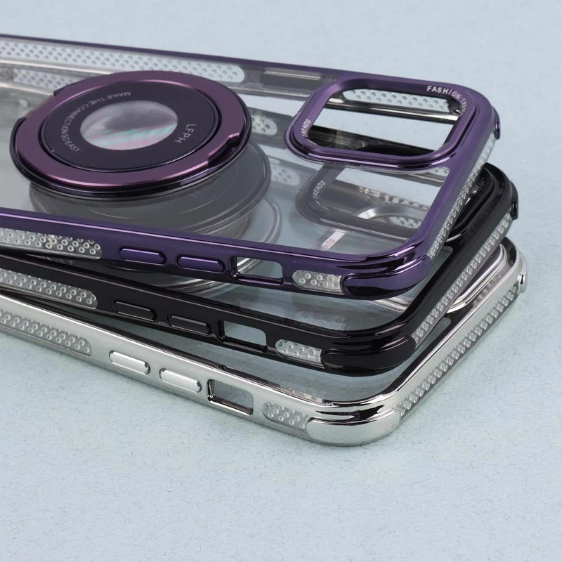 قاب PC شفاف Fashion Trends استند شو + محافظ لنز رینگی iPhone 12 Pro Max