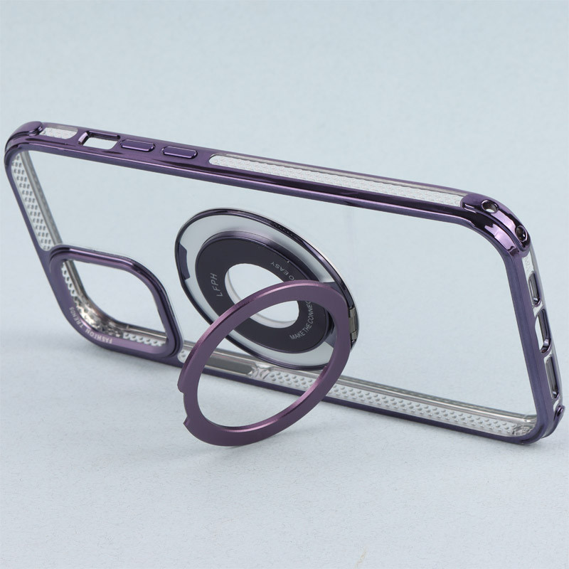 قاب PC شفاف Fashion Trends استند شو + محافظ لنز رینگی iPhone 12 Pro Max