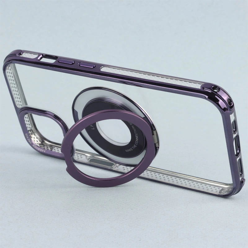 قاب PC شفاف Fashion Trends استند شو + محافظ لنز رینگی iPhone 13