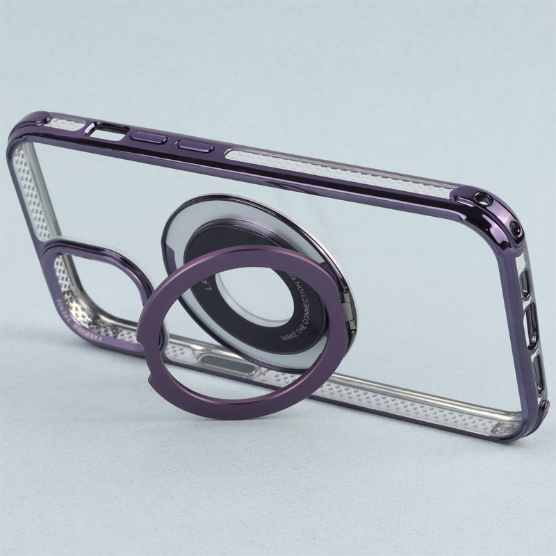 قاب PC شفاف Fashion Trends استند شو + محافظ لنز رینگی iPhone 13