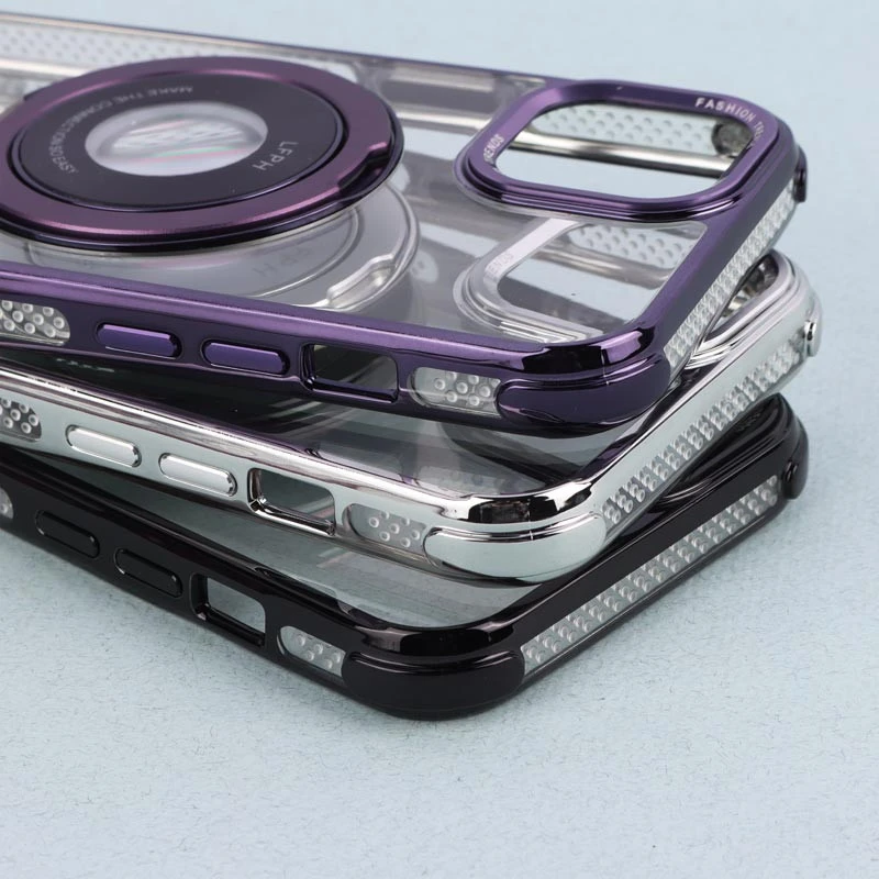 قاب PC شفاف Fashion Trends استند شو + محافظ لنز رینگی iPhone 13