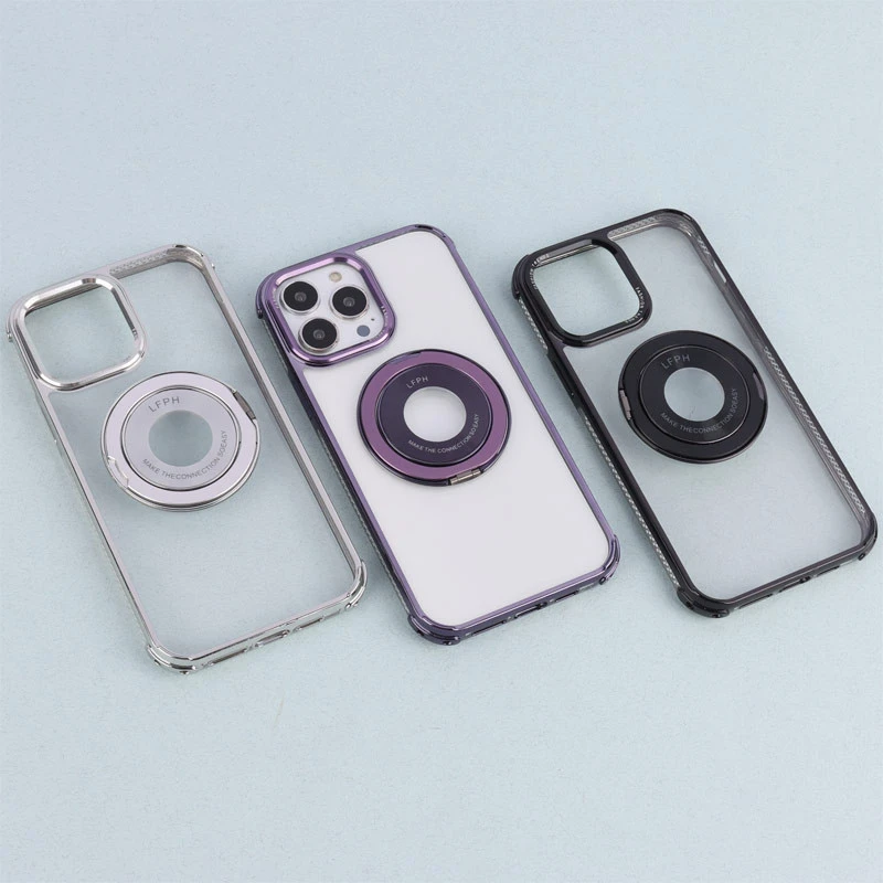 قاب PC شفاف Fashion Trends استند شو + محافظ لنز رینگی iPhone 13 Pro Max