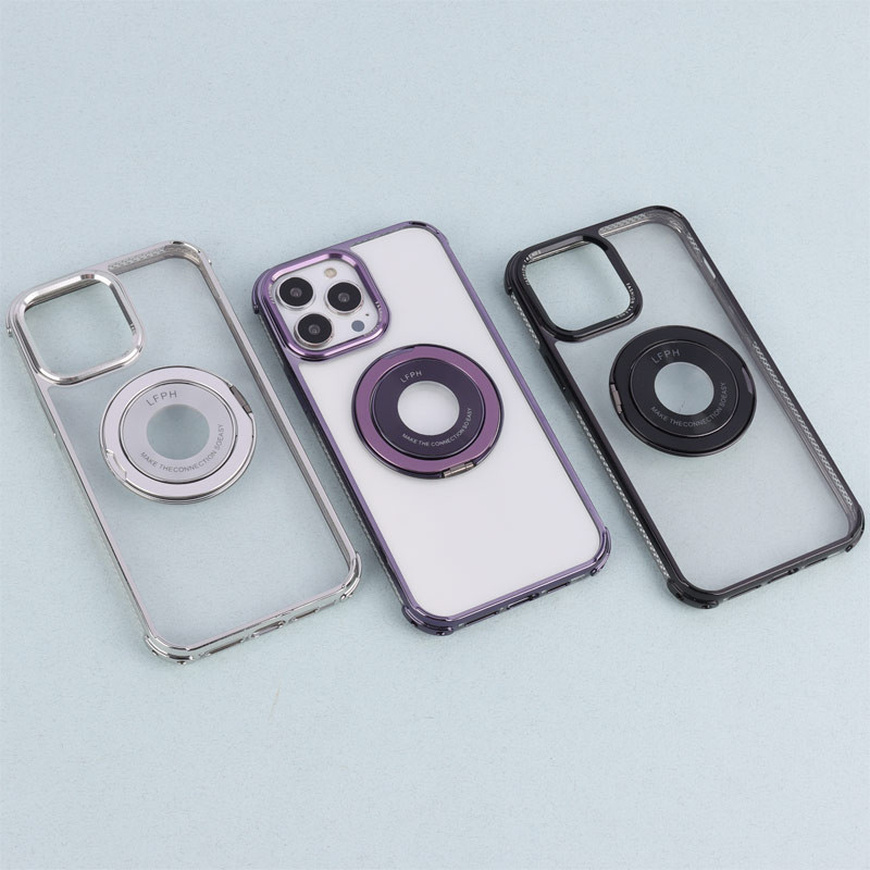 قاب PC شفاف Fashion Trends استند شو + محافظ لنز رینگی iPhone 13 Pro Max