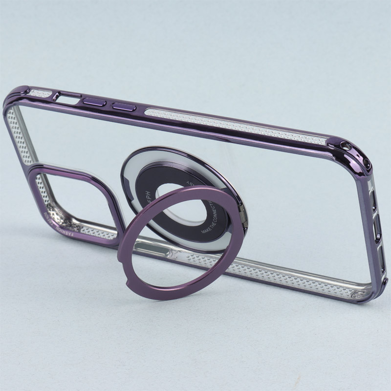 قاب PC شفاف Fashion Trends استند شو + محافظ لنز رینگی iPhone 13 Pro Max