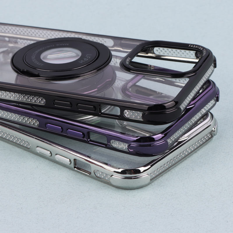 قاب PC شفاف Fashion Trends استند شو + محافظ لنز رینگی iPhone 13 Pro Max