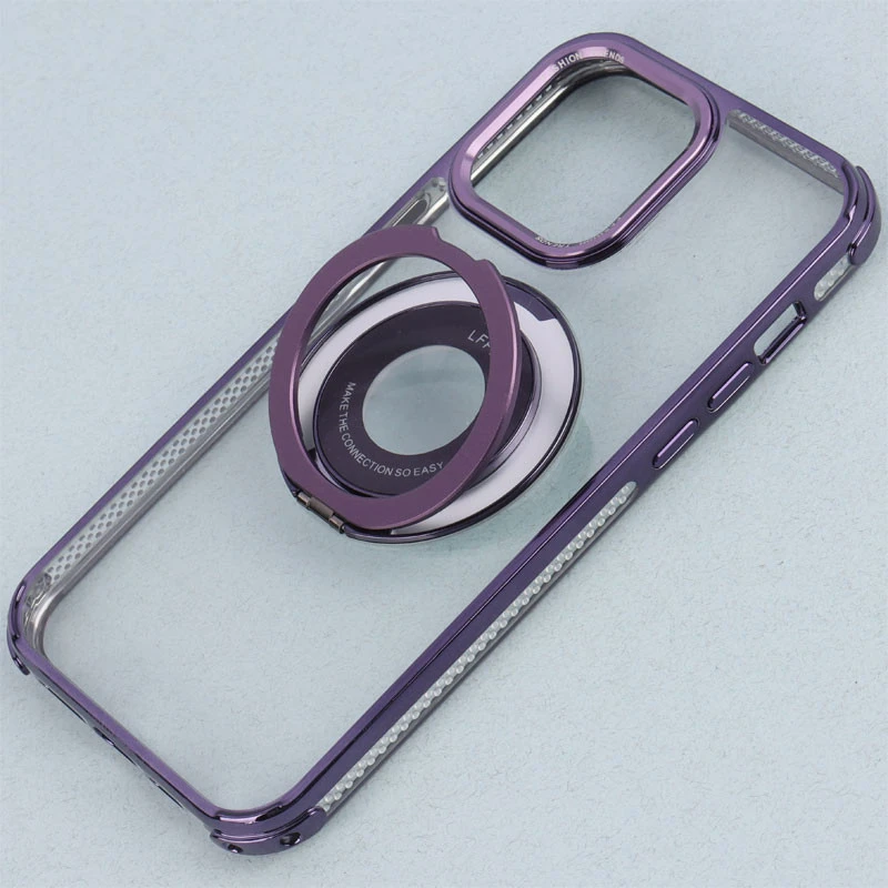 قاب PC شفاف Fashion Trends استند شو + محافظ لنز رینگی iPhone 14 Pro Max