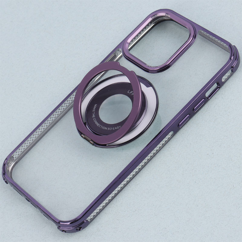 قاب PC شفاف Fashion Trends استند شو + محافظ لنز رینگی iPhone 14 Pro Max