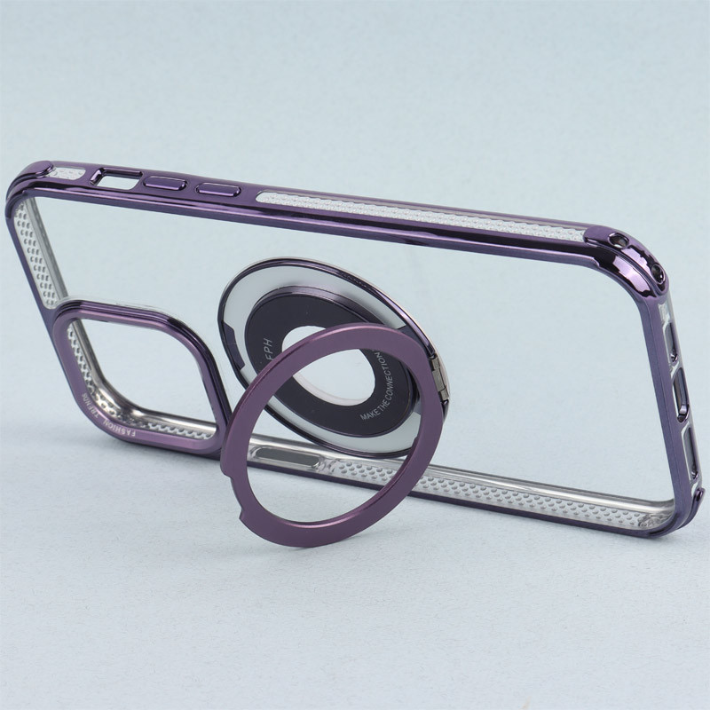 قاب PC شفاف Fashion Trends استند شو + محافظ لنز رینگی iPhone 14 Pro Max