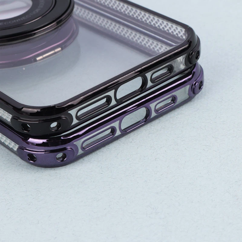 قاب PC شفاف Fashion Trends استند شو + محافظ لنز رینگی iPhone 14 Pro Max