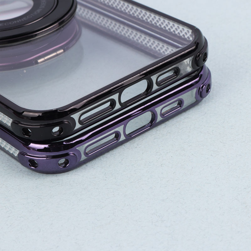 قاب PC شفاف Fashion Trends استند شو + محافظ لنز رینگی iPhone 14 Pro Max