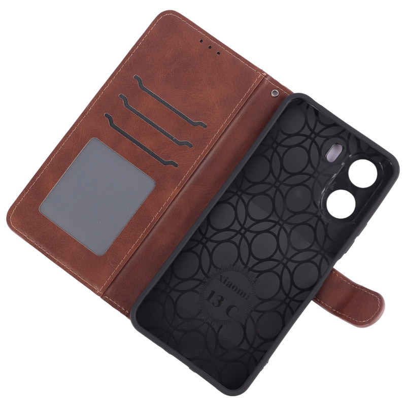 کیف چرمی مگنتی محافظ لنزدار Xiaomi Redmi 13C