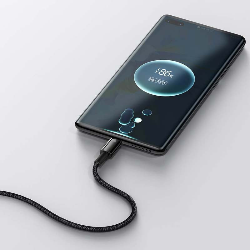 کابل تایپ سی فست شارژ Baseus Tungsten Gold CAWJ00000 6A 100W 1m