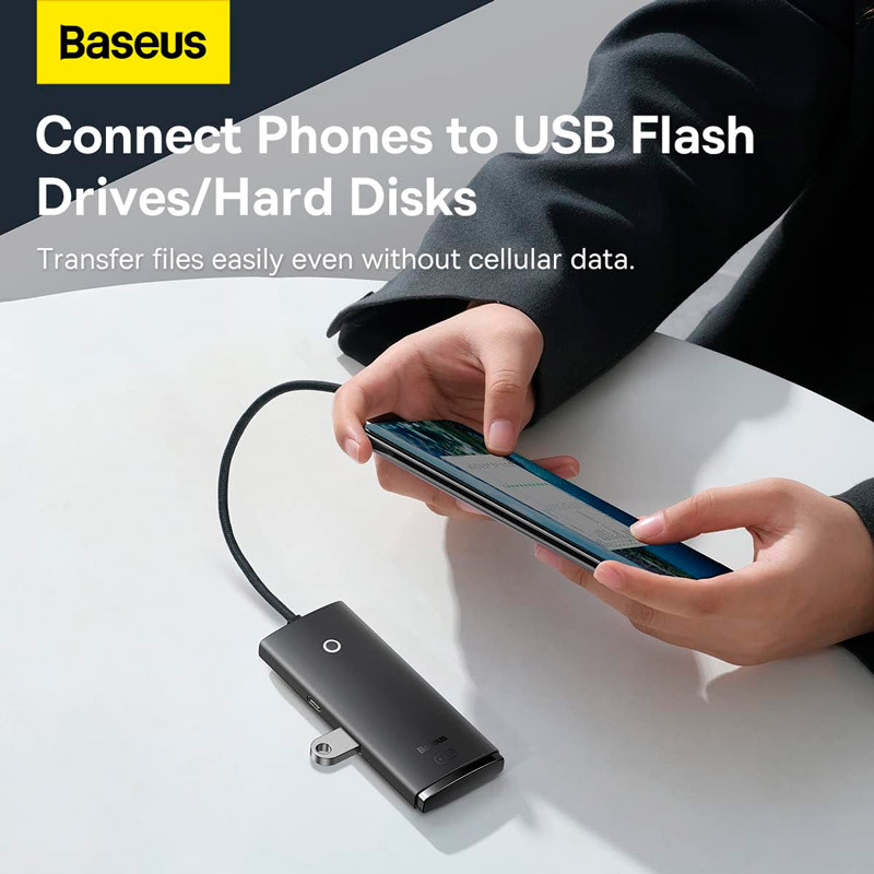 هاب 4 پورت USB3.0 باسئوس Lite Series WKQX0303