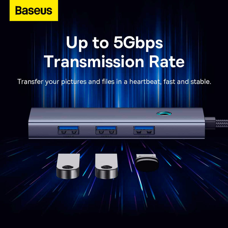 هاب Baseus Flite Series B00052808812-00 HDMI/USB3.0 To Type-C