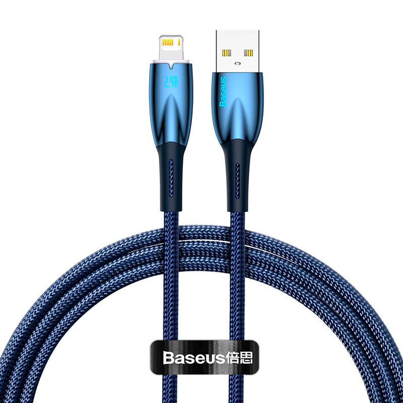 کابل آیفونی فست شارژ Baseus Glimmer Series CADH00020 2.4A 1m