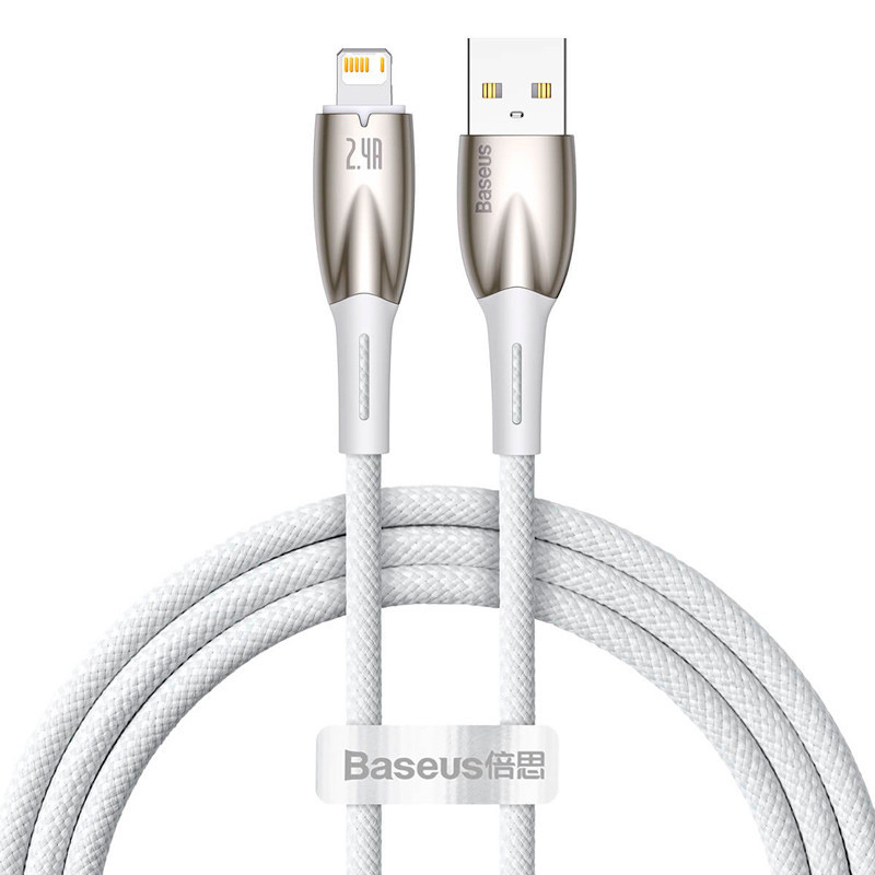 کابل آیفونی فست شارژ Baseus Glimmer Series CADH00020 2.4A 1m