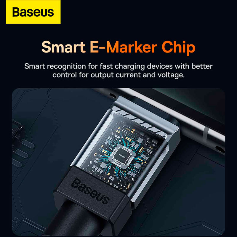کابل تبدیل فست شارژ Baseus CoolPlay Series CAKW00020 Type-C to TYPE-C 100W 1m