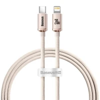 کابل تبدیل فست شارژ Baseus Crystal Shine Series CAJY0013 Type-C To Lightning 20W 1.2m