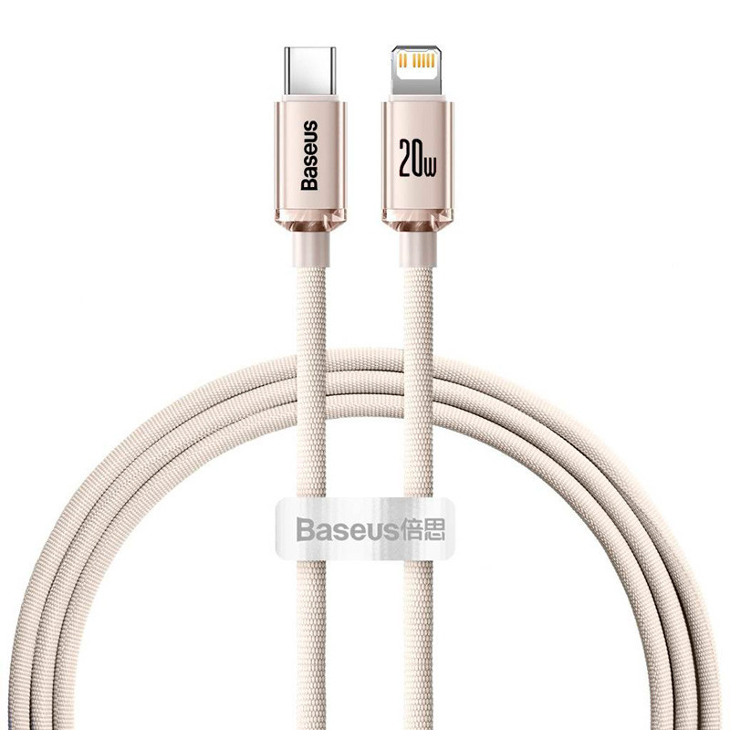 کابل تبدیل فست شارژ Baseus Crystal Shine Series CAJY0013 Type-C To Lightning 20W 1.2m