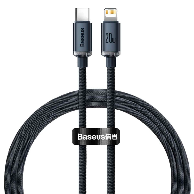 کابل تبدیل فست شارژ Baseus Crystal Shine Series CAJY0013 Type-C To Lightning 20W 1.2m