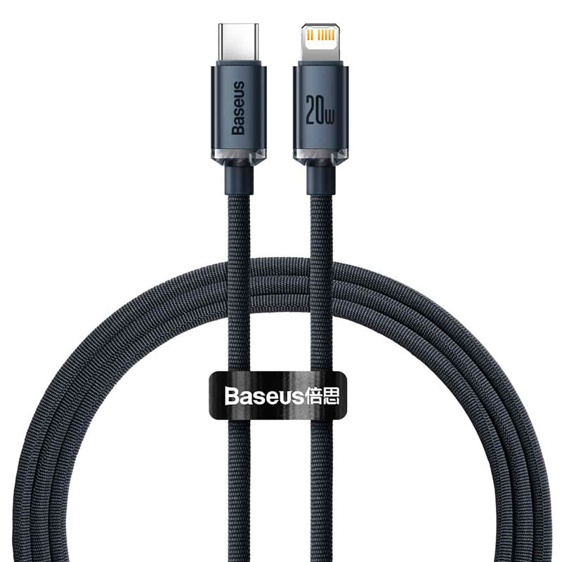 کابل تبدیل فست شارژ Baseus Crystal Shine Series CAJY0013 Type-C To Lightning 20W 1.2m