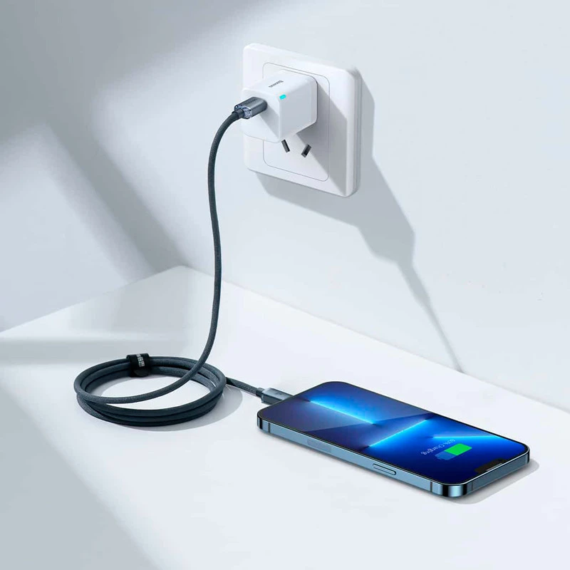 کابل تبدیل فست شارژ Baseus Crystal Shine Series CAJY0013 Type-C To Lightning 20W 1.2m