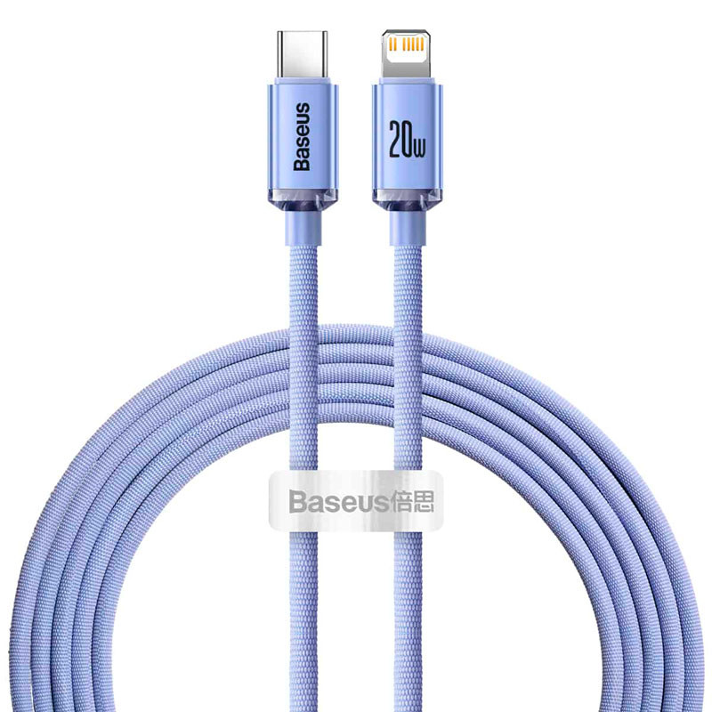 کابل تبدیل فست شارژ Baseus Crystal Shine Series CAJY0013 Type-C To Lightning 20W 1.2m
