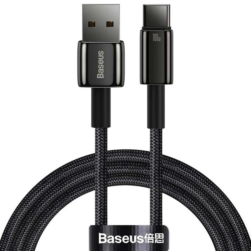 کابل تایپ سی فست شارژ Baseus Tungsten Gold CAWJ00000 6A 100W 1m