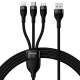 کابل 3 سر فست شارژ Baseus 3in1 CASS03000 100W 1.2m