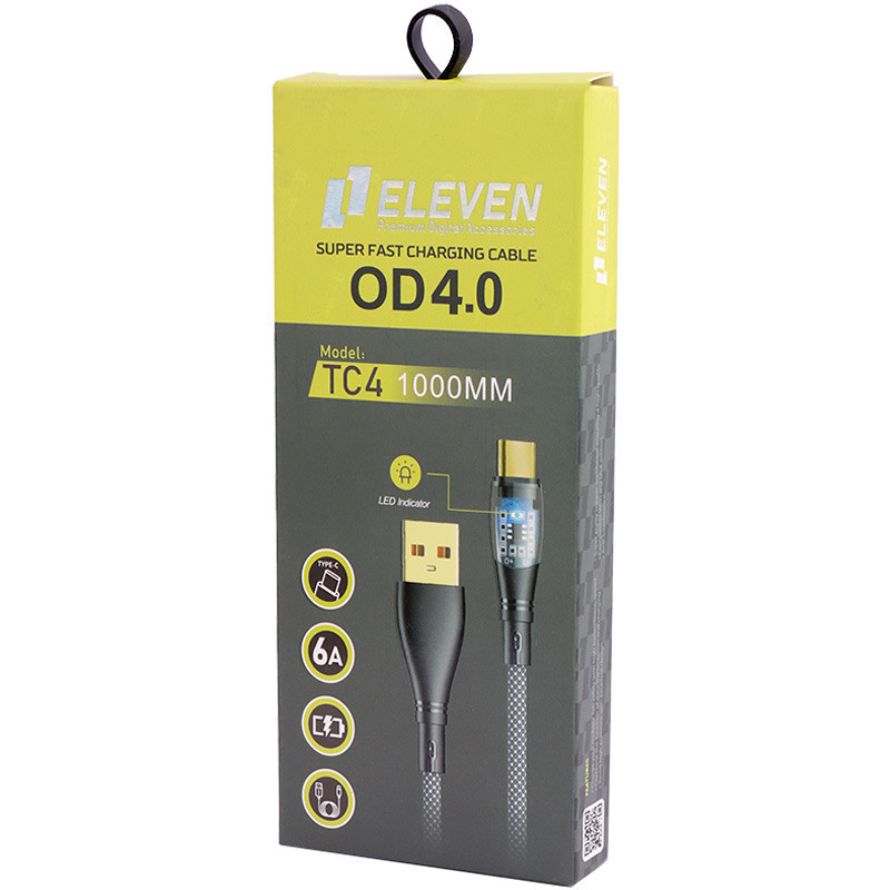 کابل تایپ سی فست شارژ Eleven TC4 6A 1m