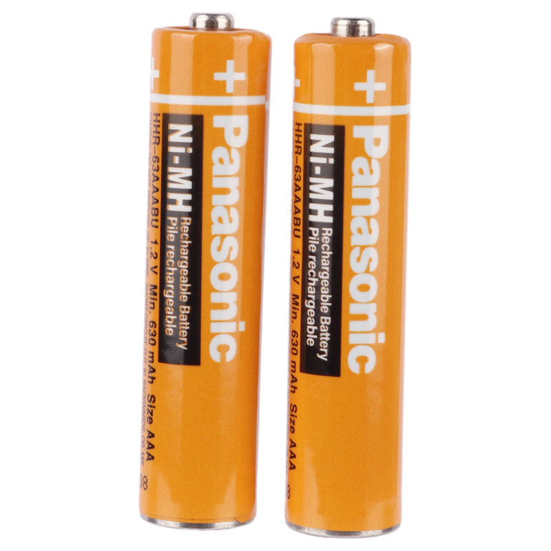 باتری دوتایی نیم قلمی شارژی Panasonic NI-MH AAA 630mAh