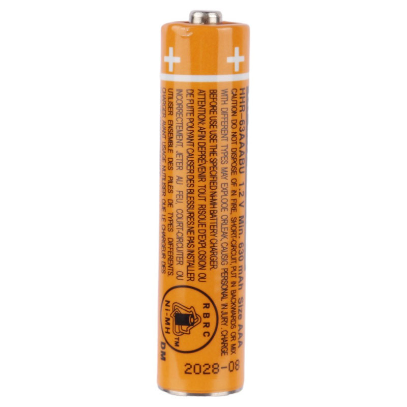 باتری دوتایی نیم قلمی شارژی Panasonic NI-MH AAA 630mAh