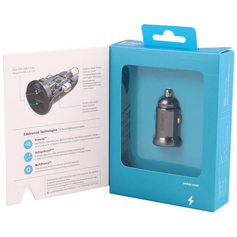 شارژر فندکی فست شارژ Anker PowerDrive 2 ALLOY A2727H12 2.4A 12W