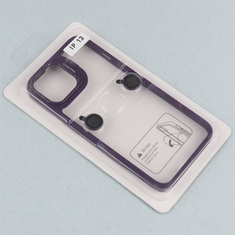 قاب PC شفاف Case Pro استند شو + محافظ لنز رینگی iPhone 13