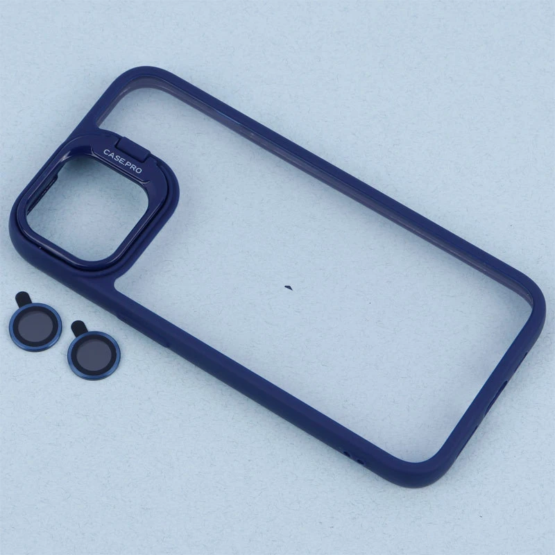 قاب PC شفاف Case Pro استند شو + محافظ لنز رینگی iPhone 13