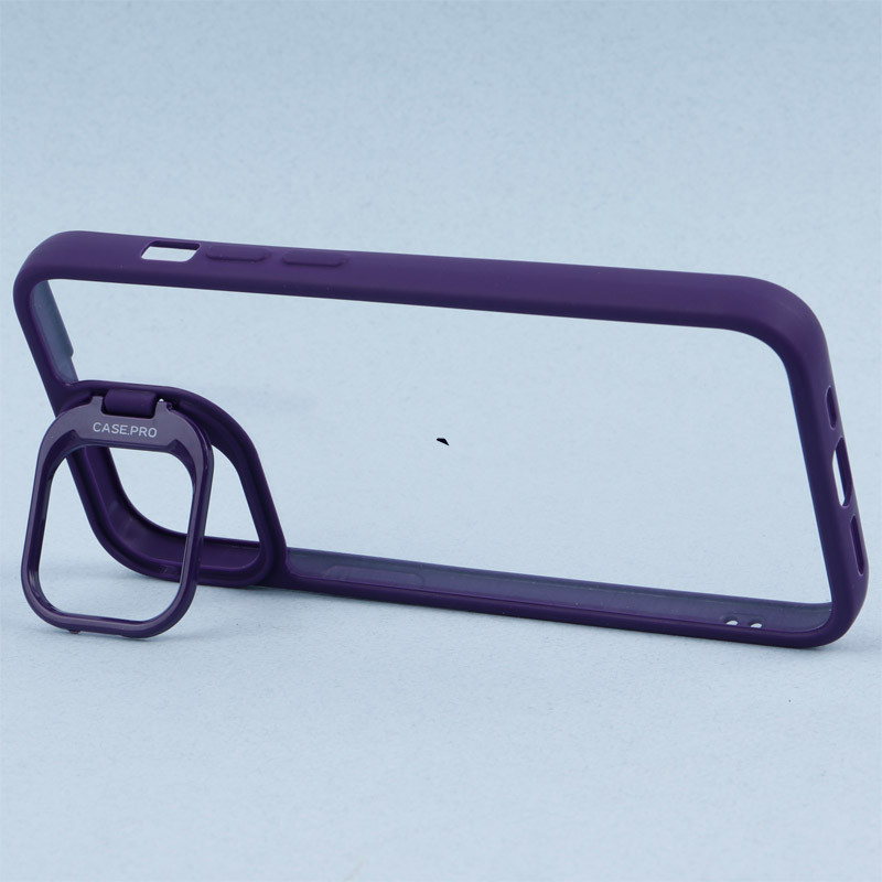 قاب PC شفاف Case Pro استند شو + محافظ لنز رینگی iPhone 13