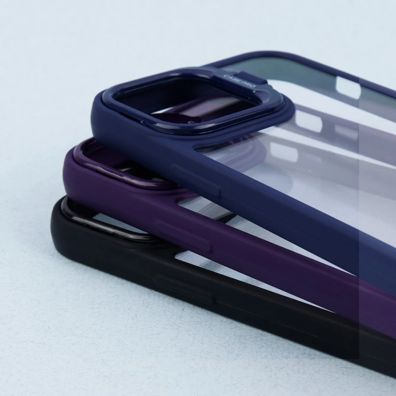 قاب PC شفاف Case Pro استند شو + محافظ لنز رینگی iPhone 13 Pro Max