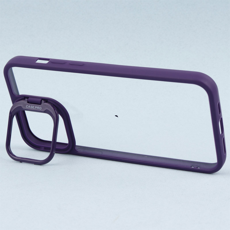قاب PC شفاف Case Pro استند شو + محافظ لنز رینگی iPhone 13 Pro Max