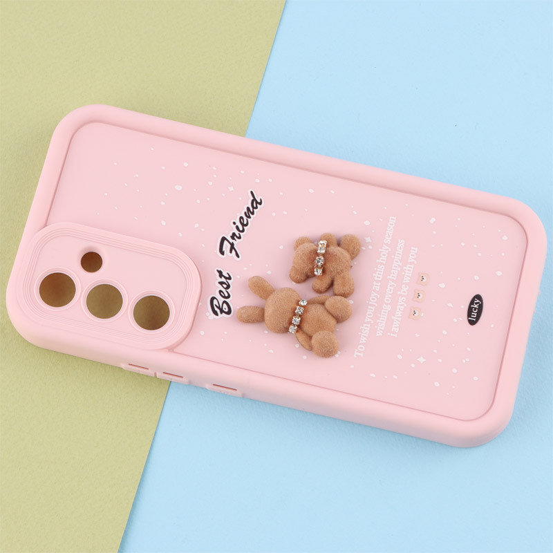 قاب سولید کیس عروسکی پشمالو محافظ لنزدار Samsung Galaxy A54