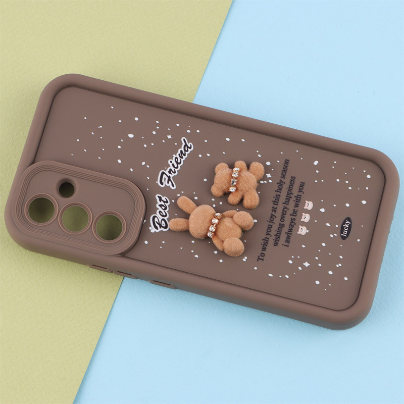 قاب سولید کیس عروسکی پشمالو محافظ لنزدار Samsung Galaxy A54