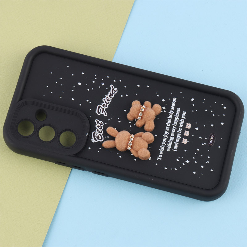 قاب سولید کیس عروسکی پشمالو محافظ لنزدار Samsung Galaxy A54